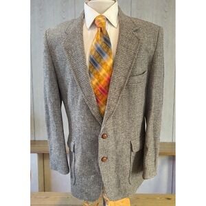 Vintage Levi's Menswear Gray Weave Wool Sport Coat‎ Mens 44R Tweed Blazer Jacket